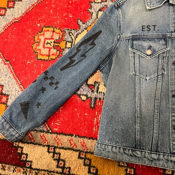 Lauren Moshi Stevie Varsity Panther Jean Jacket - Picture 10 of 16